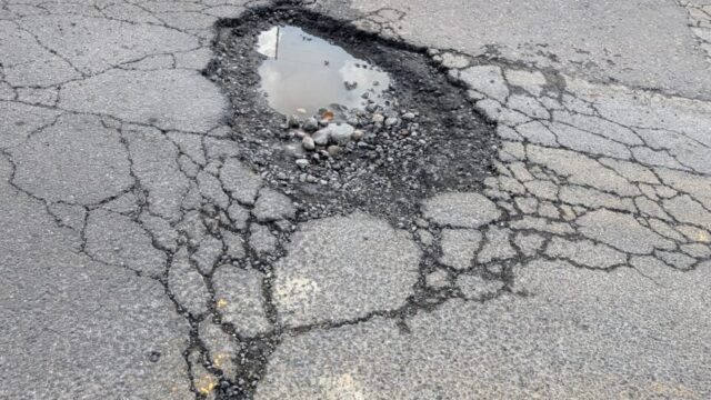 Baches en calle Sitio de Cuautla